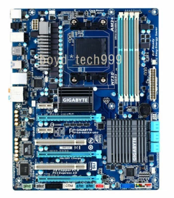 For Gigabyte GA-990XA-UD3 Motherboard AM3/AM3+ DDR3 USB3 SATA3 ATX System Board - Image 1 of 4