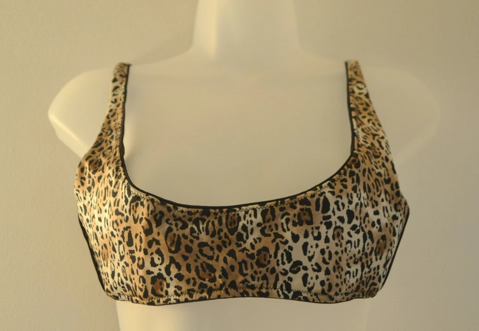 Victoria's Secret Reversible Sling Bra Leopard Black Unlined Small S