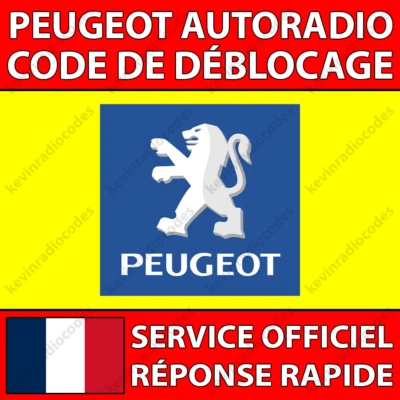 ✅PEUGEOT RADIO CODE DE DÉBLOCAGE 1007 106 205 208 306 406 508 607 807 BIPPER✅ - Photo 1/4
