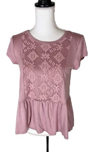 Cloud Chaser kleines rosa besticktes Spitzentop weich leicht - Bild 1 von 9