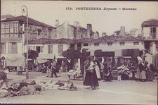 POSTALE SPAGNA - Pontevedra - mercato di Pontevedra - MBC+