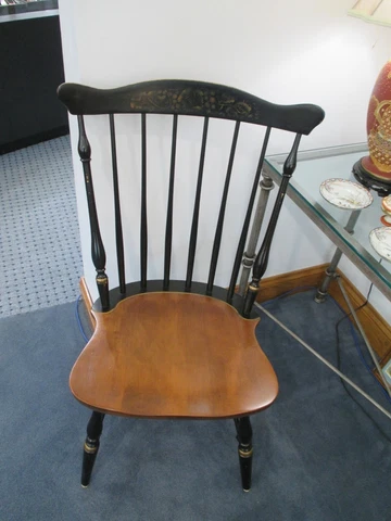 VINTAGE BLACK HARVEST HITCHCOCK CHAIR Cover