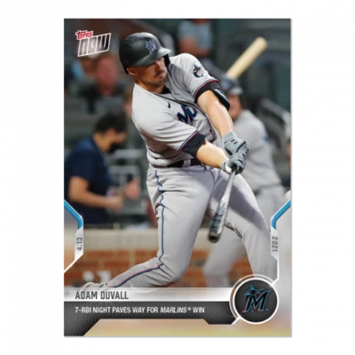 Presale 2021 Topps NOW Adam Duvall #71 ~ Miami Marlins ~ PR 240   - Image 1 of 2