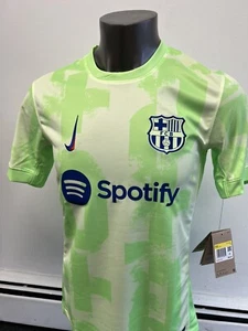 Men's L Large  Nike FC Barcelona  Soccer Jersey 2024-2025 Neon Green - Picture 1 of 2