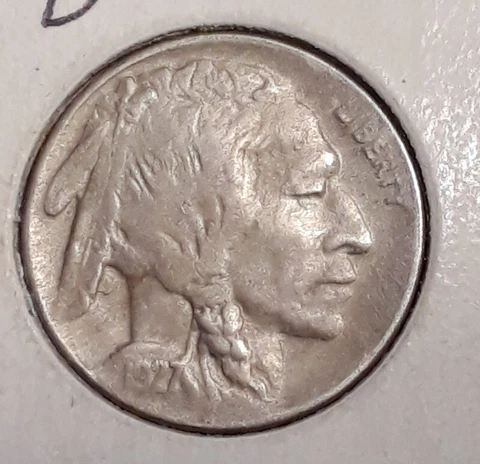 1927-D Buffalo Nickel 5 Cents~ with full Horn Cover