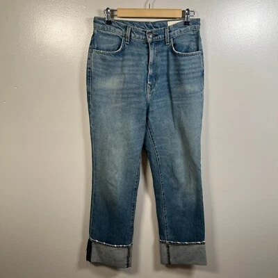 Imogene and Willie Sophie Cuffed Jeans Size 29 High Rise Straight Leg Blue Denim - Image 1 of 4