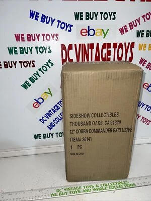 Figura GI Joe Cobra Comandante Líder Sexta Escala 12 Pulgadas Exclusivo Sideshow Sin usar, en caja sellada Foto 1 de 4