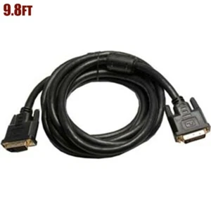 9.8FT DVI-D Dual Link 24+1 Pin Digital Video Monitor Adapter Cable Ferrite Cores - Picture 1 of 1