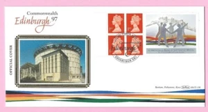 1997 BENHAM BLCS136 FDC - EDINBURGH '97 - Booklet Pane Label - Shs Edinburgh - Picture 1 of 3