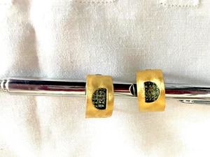 Gold and black rhodium 'tsarvoite' earrings - Picture 1 of 4