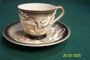 JAPANESE MORIAGE DRAGON WARE CUP AND SAUCER EUC - Picture 1 of 6