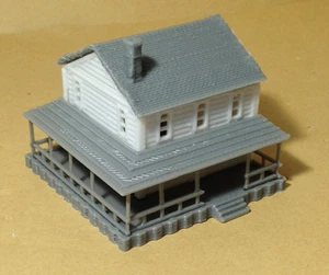 Outland Models Modelleisenbahn Geb?ude 2-st?ckige Landhaus wei? Spur N 1:160 - Bild 1 von 4