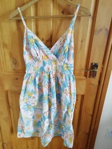 Papaya Dress 12 New no Tags 100% Cotton Adjustable Straps Elasticated Back Waist - Picture 1 of 8
