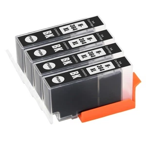 4 Black Ink Cartridges for HP Photosmart C5383 C5390 C6300 C6380 CN245b D5460 - Picture 1 of 6