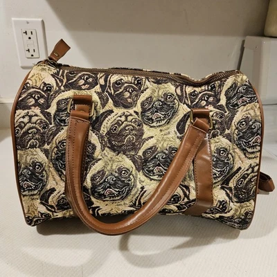 The Bradford Exchange Pug Tapestry Travel Bag - Image 1 of 4