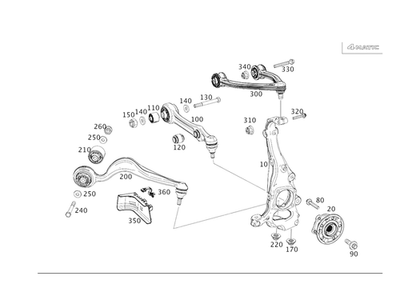 Puntal de tensión original Mercedes-Benz 222-330-54-02 Foto 1 de 2