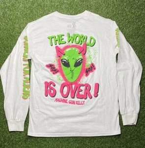 Machine Gun Kelly MGK Rap Concert Tour Alien The World Is Over Shirt Size S/M - Picture 1 of 7