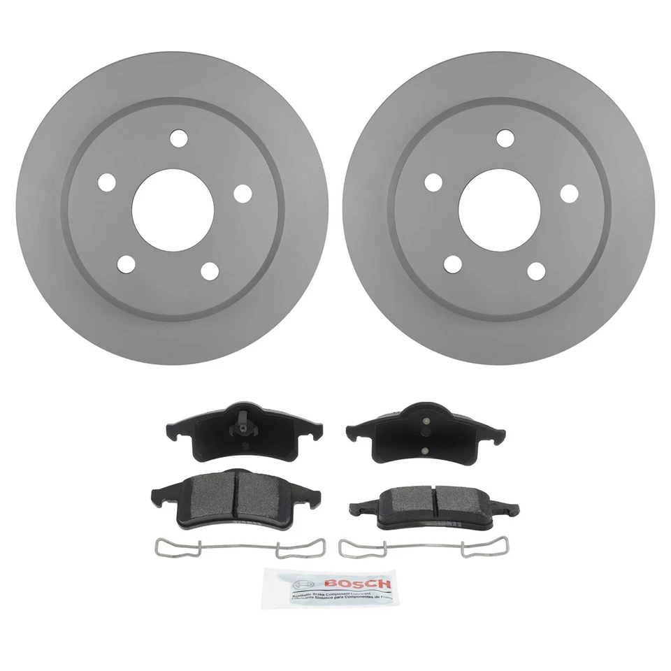 Kit de rotores de freno de disco trasero y pastillas de freno de cerámica Bosch para Jeep Grand Cherokee Foto 1 de 1