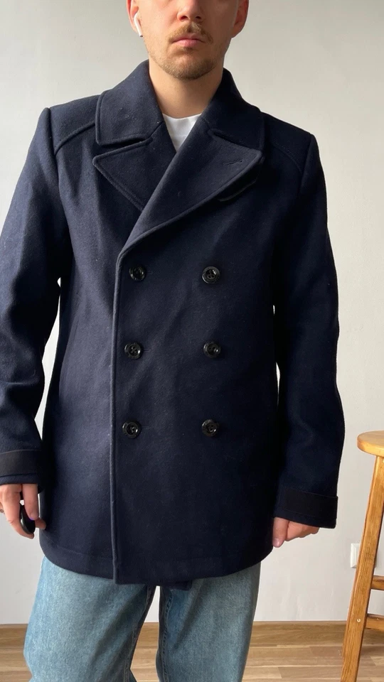 G STAR Men’s Traction Wool Navy Peacoat Size L - Image 1 of 4