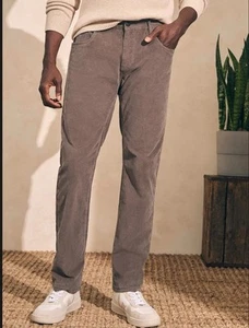 Faherty Men's 33 Stretch Corduroy 5-Pocket Pant Rugged Grey Casual - Picture 1 of 12
