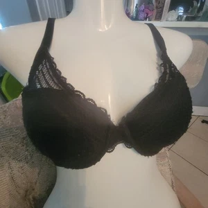 Auden Size 36B Bra Black Underwired Push-Up Lace Adjustable Straps Lingerie - Picture 1 of 9