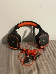 LOGITECH G230 Red/Black Gaming Headset with Microphone A-00060 - Picture 1 of 2