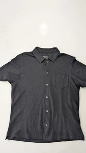 Todd Snyder Black Linen Knit Shirt - Size Small - Made in Italy - Open Knit - Picture 1 of 10