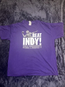2006 Rare Gildan Johnny Unitas Baltimore Ravens "Beat Indy" Shirt XL - Picture 1 of 12