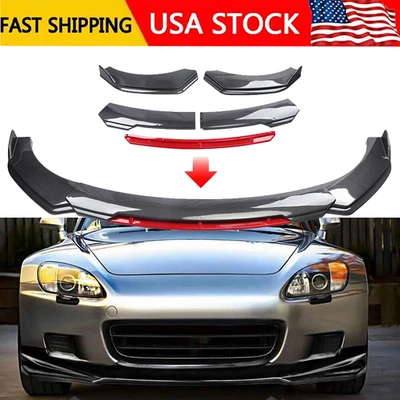 Carbon Fiber Red Front Bumper Lip /Spoiler Splitter Body Kits For Honda S2000 - Изображение 1 из 4