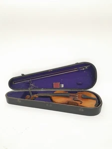 Antique Full Size Violin With Wooden Case - Restoration Project -See Description - Picture 1 of 20