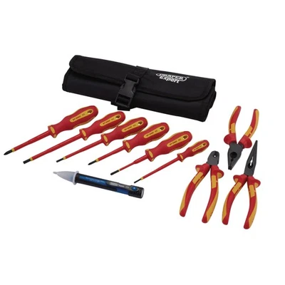 XP1000 VDE Electrical Tool Kit Screwdrivers Pliers Voltage Tester 10 Piece 94852 - Image 1 of 2