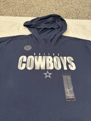 Moletom com capuz Nike NFL Dallas Cowboys lateral manga curta azul tamanho X-Grande novo com etiquetas - Imagem 1 de 4