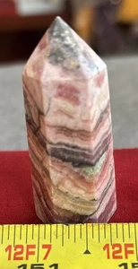 Torre de piedras preciosas de pirita rodocrosita genuina de 52 gramos de alto de 2,3”, cristal curativo - Imagen 1 de 2