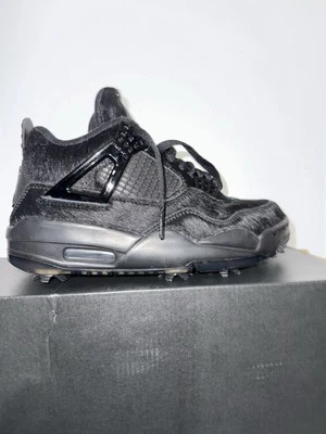 Zapatos de golf Black Cat Air Jordan 4 talla 5,5 hombre/talla 7 mujer Foto 1 de 4
