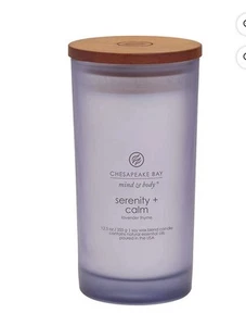 Chesapeake Bay Candle Medium Jar Scented Candle Serenity + Calm (Lavender Thyme) - Picture 1 of 6
