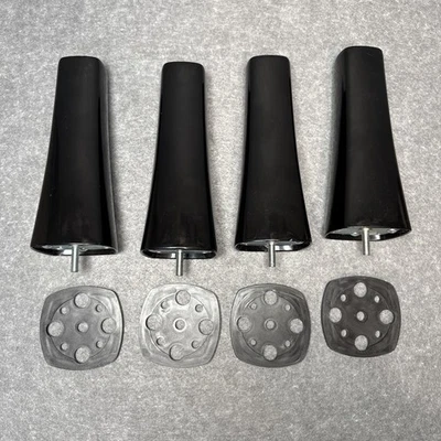 SERTA Motion Perfect Juego de 4 postes de patas de cama de metal cónico negro originales de 8" Foto 1 de 4