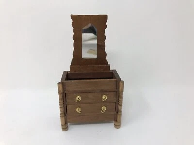 Cómoda espejo vintage SHACKMAN casa de muñecas miniatura 1:12 Japón Foto 1 de 4