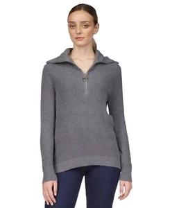 Michael Kors Women’s Half Zip Sweater Medium Derby Heather Gray - Picture 1 of 4