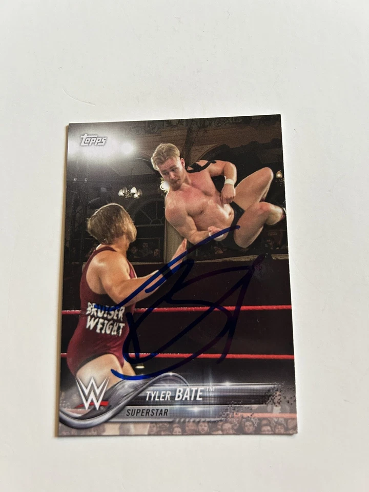Tyler Bate WWE Signed 2018 Topps Card # 95 - Image 1 of 1