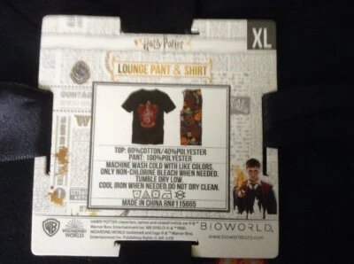 Nuevos pantalones y camisa de salón Harry Potter para hombre talla extra grande Foto 1 de 4