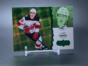 2023-24 UD Ice Green #127 LUKE HUGHES New Jersey Devils RC - Picture 1 of 2