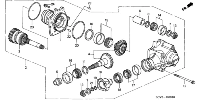 HONDA genuine CR-V Transfer case housing 5 speed manual 29000-PPS-000 - Image 1 of 2