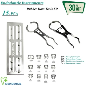 Set Of 15 Endodontie Instrumente Kofferdam - Zangen / Klemmen Handinstrumente CE - Picture 1 of 5