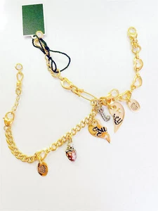 Juicy Couture Gold Couple Hearts & Strawberry Charms Bracele Set of 2 Bracelets - Picture 1 of 10