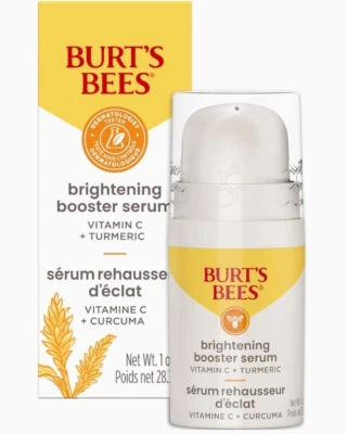 BURT'S BEES Brightening Booster Serum Vitamin C Turmeric 1 oz New In Box - Image 1 of 4