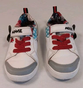Disney MINNIE MOUSE Lace-Up/Strap White Athletic Sneakers Youth Girls SZ 8 - Picture 1 of 11