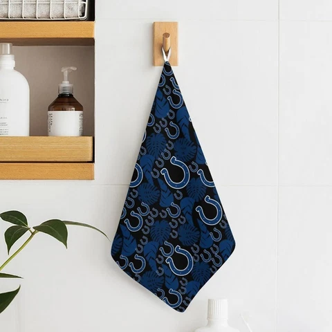 2pcs Indianapolis Colts Hand Towel Soft Towel Kitchen Towel Print Towels 11.8" Cover