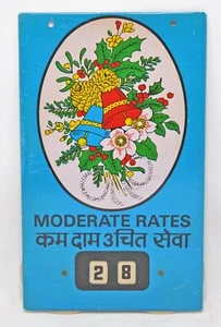 Vintage Iron Metal Tin Printed Sign Board Calendar Moderate Rates - Picture 1 of 3