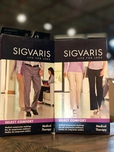 Sigvaris Select Comfort 30-40 mmHg Medical Compression THIGH HIGH w/Stay up band - Picture 1 of 5