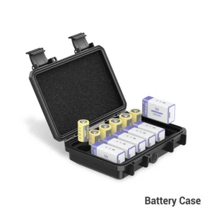 IP67 Waterproof CR123A CR16340 CR18350 CR2 9V Battery Case Storage Holder Box - Picture 1 of 13